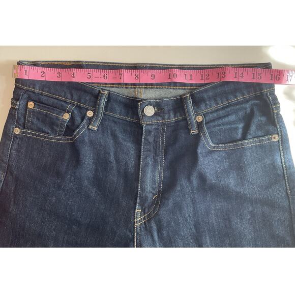 Levis 513 Jeans Men Tagged 30x30 Blue Slim Straight Stretch TG (31.5x29.5) - Picture 3 of 8